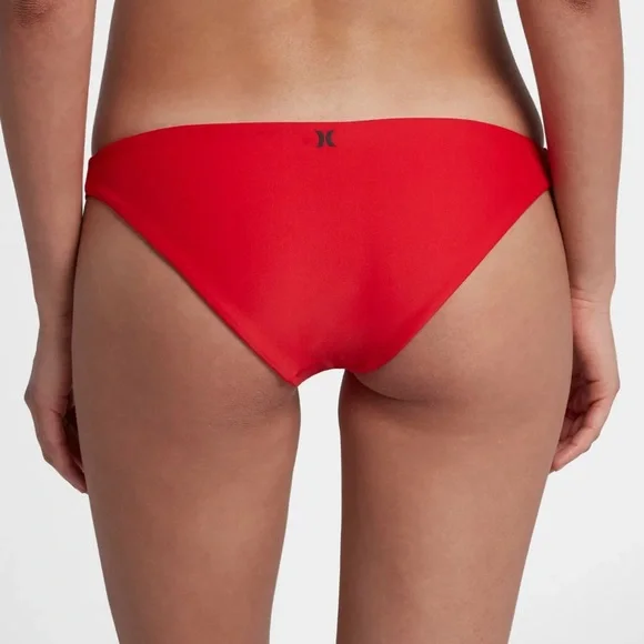 Hurley Women's Quick Dry Compression Surf Bikini Bottom Red Size XL - Picture 7 of 10